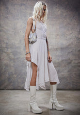 Filter Strappy Wrap Gauze Tunic Dress