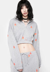 Little Fires Cropped Sweater