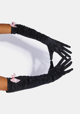 Noir Standing Ovation Elbow Gloves