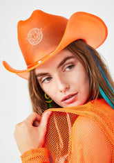 Squeeze Orange Light Up Cowboy Hat