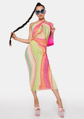 Spring Wave Tana Wrap Midi Dress