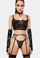 Enticing Vinyl Mesh 3-Piece Set