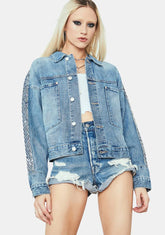 Star Of The Show Sequin Denim Jacket