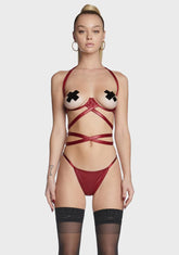 Jaws Will Drop Strappy Lingerie Set