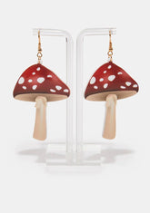 In Toadstools We Trust Mushroom Earrings