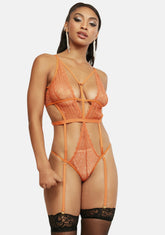 Everything You Want Lace Garter Teddy