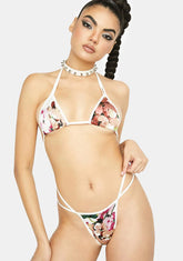 Spring Love Floral Lingerie Set