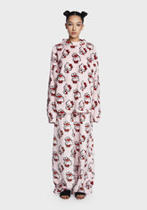 Hello Kitty Fuzzy Jumper And Trouser Set