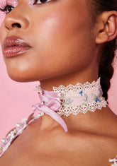 Feathered Friend Bow Choker