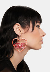 She Her Pronouns Earrings