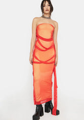Work Of Art Strappy Maxi Dress
