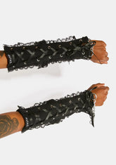 Black Lace Arm Warmers