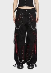 Black And Red Bo Peep Darkstreet Pants