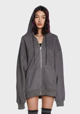 Ash Gloomy Day Oversized Hoodie