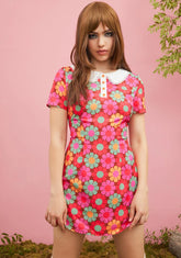 Groove With Me Collared Mini Dress