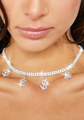 Break The Bank Rhinestone Necklace