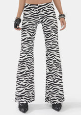 Roaming Wild Zebra Print Pants