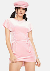 Baby Gonna Act Out Velour Mini Dress
