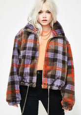 Purp Nice For What Fuzzy Jacket