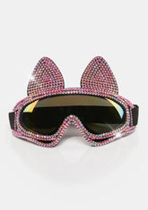 Sweet Animal Of Night Rhinestone Goggles