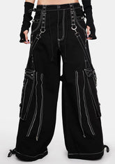 Back Up Wide Leg Skull Pants