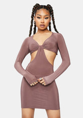 Last Chance Front Twist Cutout Dress