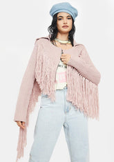 Mauve Came For Keeps Fringe Jacket