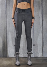 Snare Washed Black Low Rise Leggings