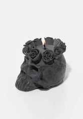 Black Azucar Skull Candle