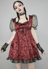 Hit The Ground Brocade Mini Dress