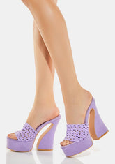 Lilac Hot Weekend Block Heels