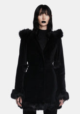 Born From Darkness Faux Fur Coat