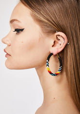 Onyx Glam Affair Beaded Earrings