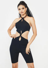 Playtime's Over Cutout Halter Romper