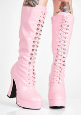Candy Beverly Heels Baddie Platform Boots