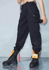 Mind Ya Bizness Suspender Cargo Pants