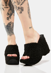 Rolo Faux Fur Wedge Heels