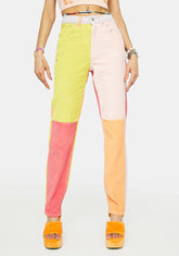 Zone Patchwork Cord Jeans