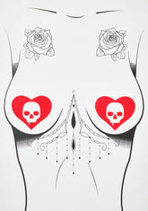 Heart Skull Pasties