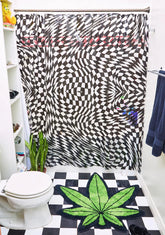 Warped Realm Checkered Shower Curtain