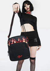 X Loungefly Fire Crossbody Passport Bag