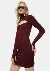 Slash Chest Mini Dress