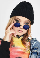 Cool Blue Rounder Sunglasses