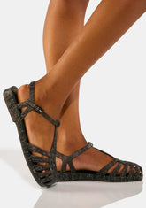 Black Aranha Quadrada II Sandals