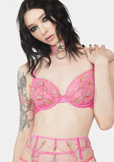 Coccinelle Rainbow Shooting Star Pride Embroidery Bra