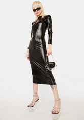Backed Up Vegan Leather Dress