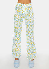 Cute Behavior Floral Crop Pants