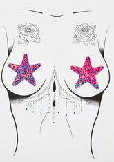 Eragon Pink Blacklight Sexy Starfish Pasties