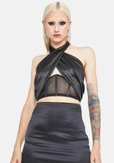 Dark Desired Dreamer Corset Halter Top