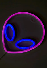 Candied Cosmic Greetings Neon Alien Sign